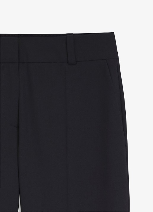 HUGO Mid waist tapered fit pantalon met steekzakken - detail 3 blauw