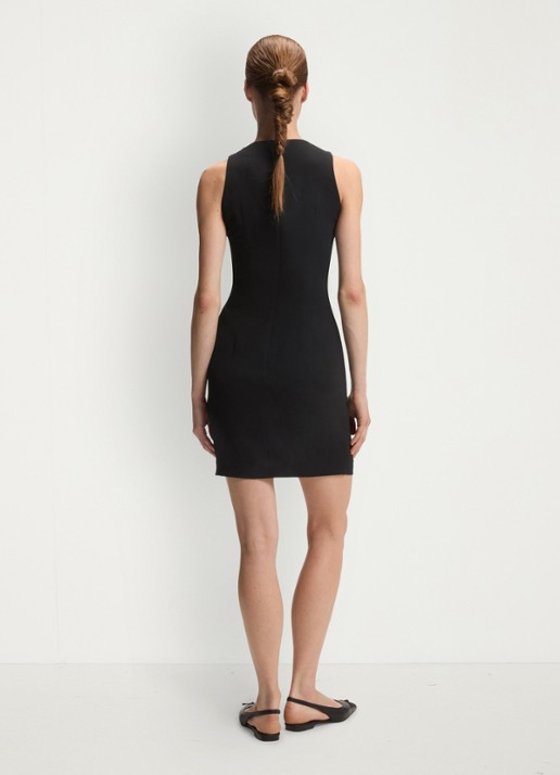 HUGO Mini jurk met geplooid detail - achterkant 6 zwart