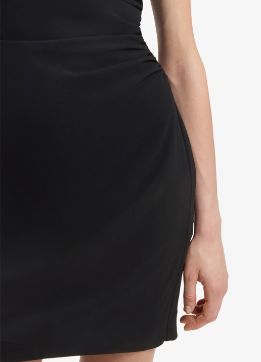 HUGO Mini jurk met geplooid detail - detail 5 zwart
