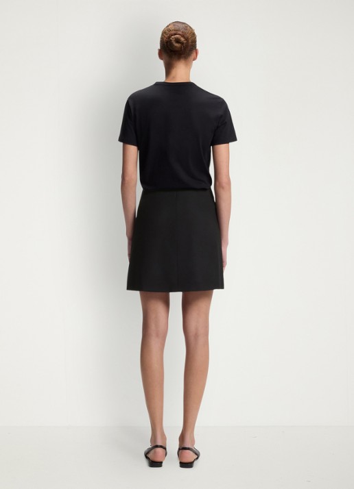 HUGO Mini rok met ceintuur - achterkant zwart