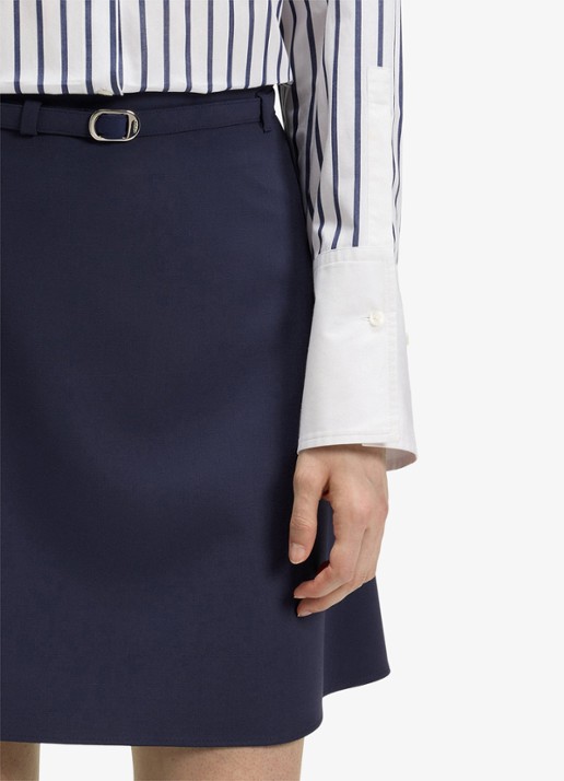 HUGO Minirok met ceintuur - detail 2 donkerblauw