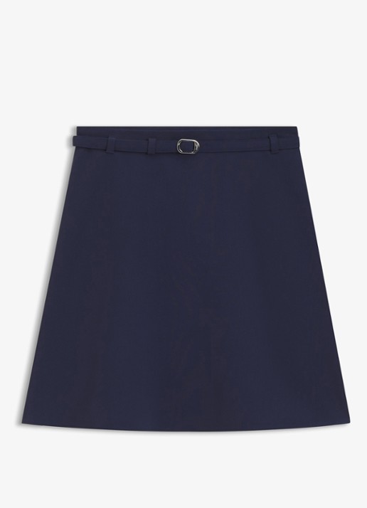 HUGO Minirok met ceintuur - voorkant 3 donkerblauw