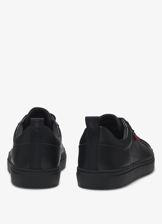HUGO Morrie sneaker met logo - achterkant 3 zwart