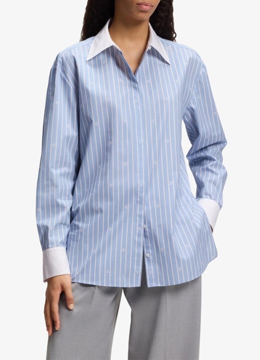 HUGO Oversized blouse met streepprint