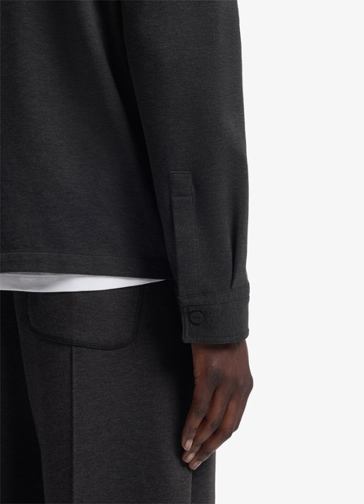 HUGO Oversized fit overhemd met borstzak - detail 5 donkergrijs
