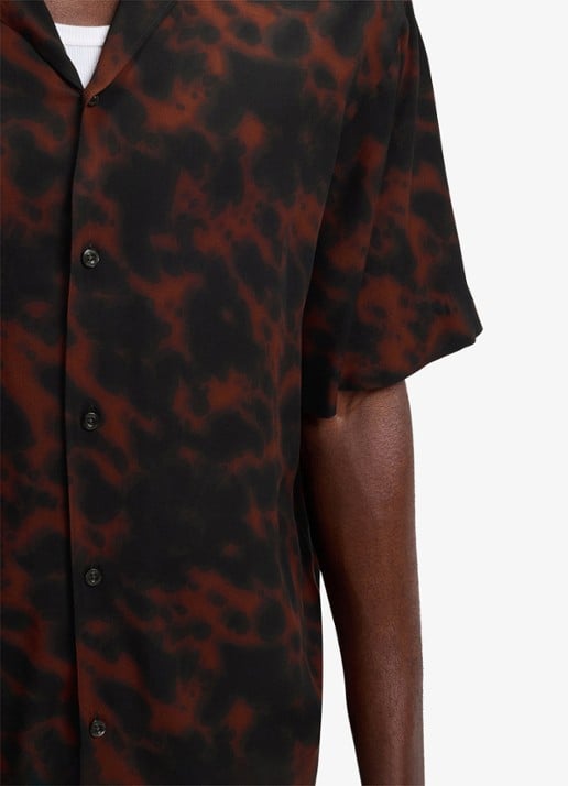 HUGO Oversized overshirt met grafische print - detail 5 zwart