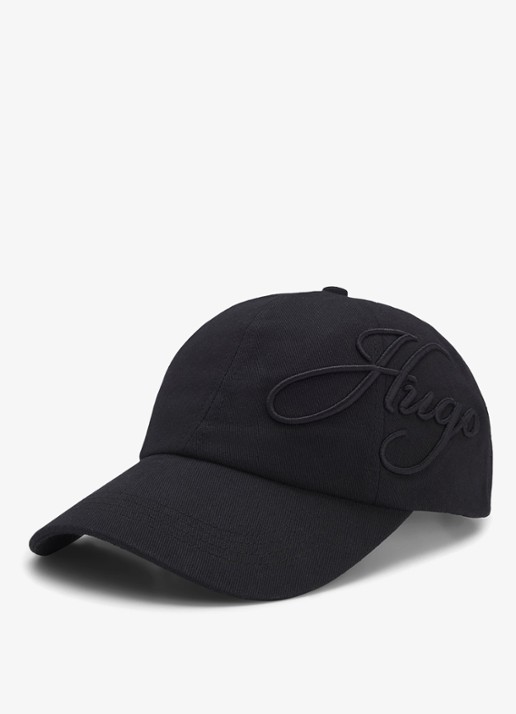 HUGO Pet met logoborduring - achterkant 2 zwart