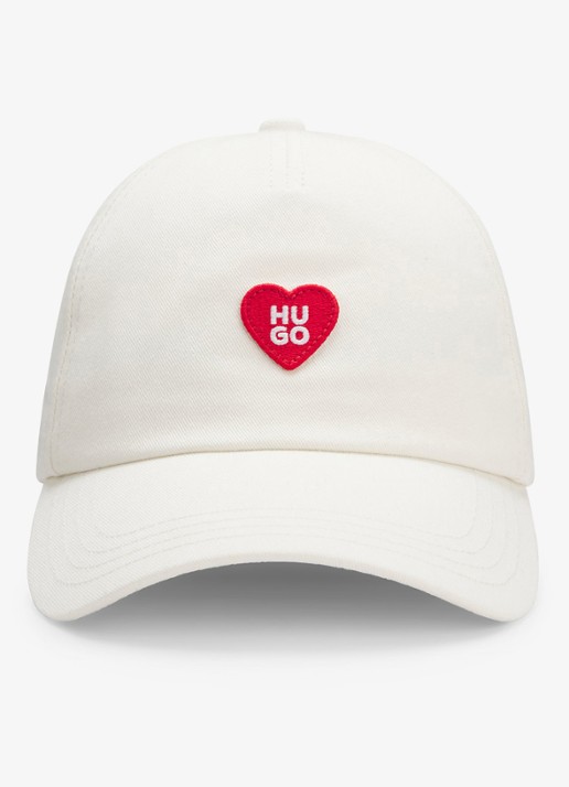HUGO Pet met logoprint - detail open white-116 / wit