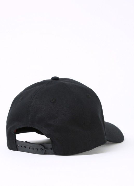 HUGO Pet van katoenen twill met logo - achterkant 2 black-002 / zwart