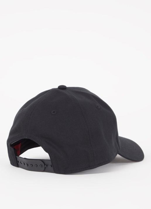 HUGO Pet van katoenen twill met logo - detail 3 black-003 / zwart