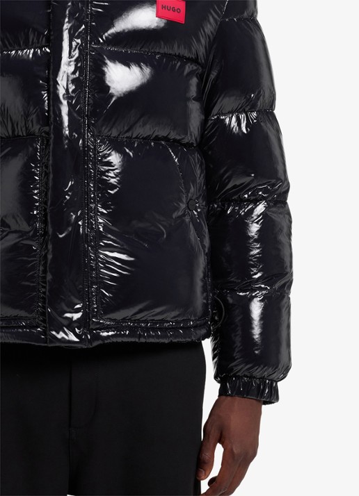 HUGO Puffer jas met capuchon - detail 6 blauw
