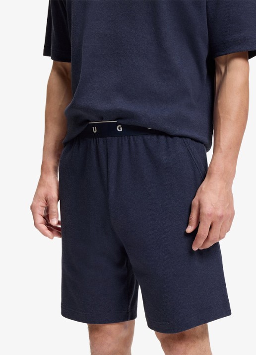 HUGO Pyjamabroek met logoband - detail 2 donkerblauw