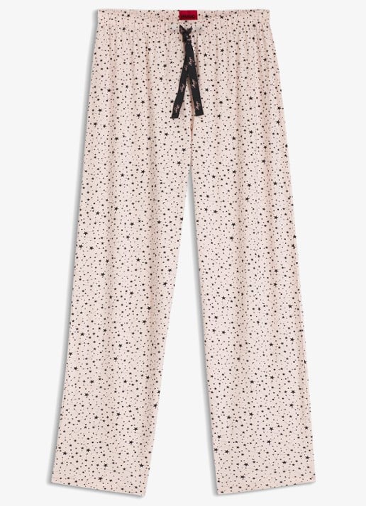 HUGO Pyjamabroek van stretchjersey met all-over print