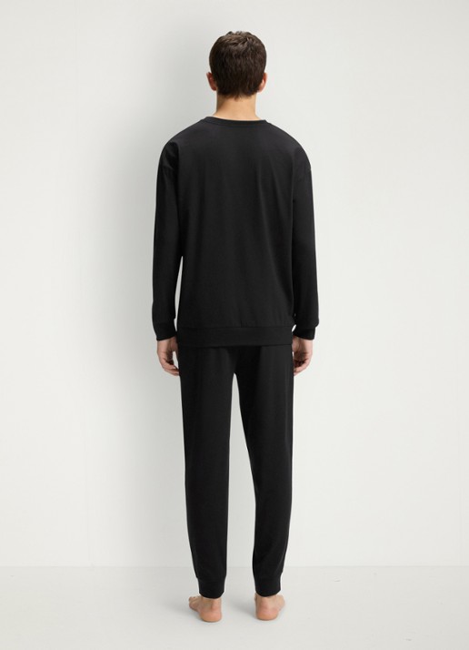 HUGO Pyjamaset met logo in giftset - achterkant 3 zwart