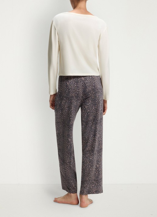 HUGO Pyjamatop met logo - achterkant natural-104 / beige