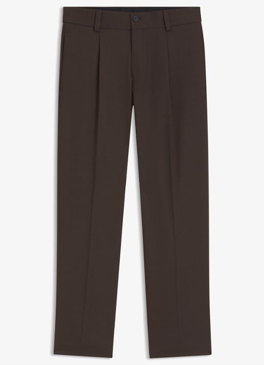 HUGO Regular fit pantalon met steekzakken - voorkant brown overflow-903