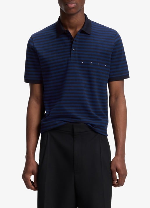 HUGO Regular fit polo met streepprint