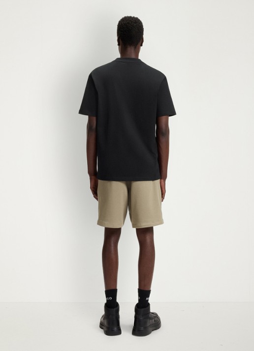 HUGO Relaxed-fit T-shirt van katoen met logoprint - achterkant 5 black-001 / zwart