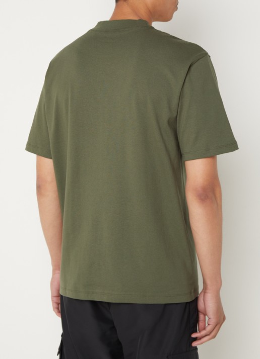 HUGO Relaxed-fit T-shirt van katoen met logoprint - achterkant 2 dark beige-257 / beige