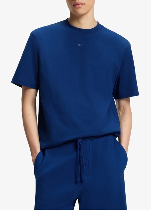HUGO Relaxed-fit T-shirt van katoen met logoprint