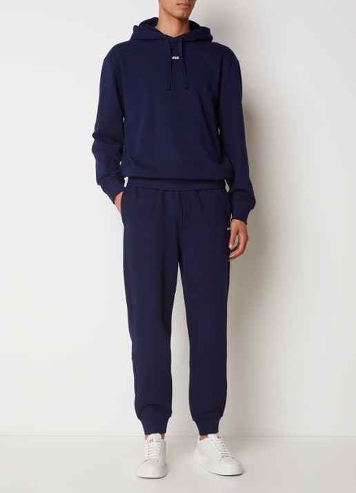 HUGO Relaxed-fit trainingspak met logoprints - detail blauw