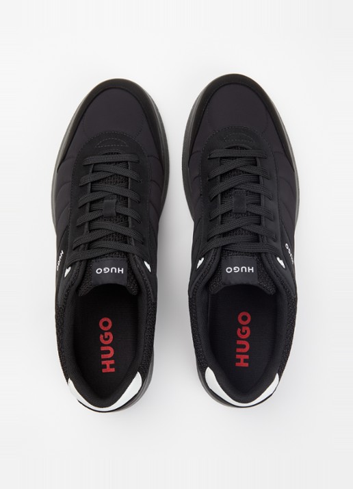 HUGO Riven sneaker met mesh details - detail 2 zwart