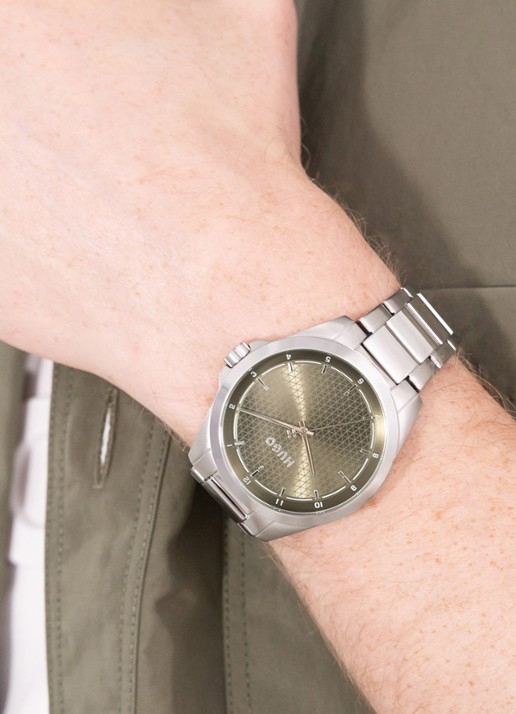 HUGO #SEAM horloge HU1530453 - voorkant 2 zilver