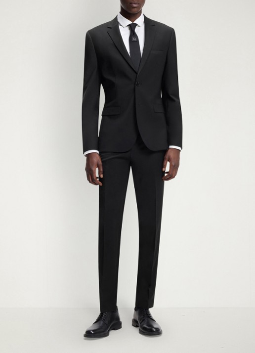 HUGO Slim-fit 2-delig pak in wolblend