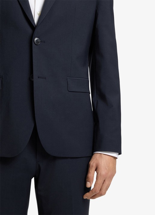 HUGO Slim-fit 2-delig pak in wolblend - detail 4 blauw