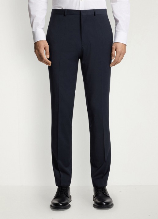 HUGO Slim-fit 2-delig pak in wolblend - detail 5 blauw