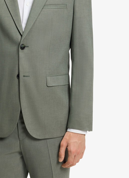 HUGO Slim fit 2-delig pak in wolblend - detail 6 lindegroen
