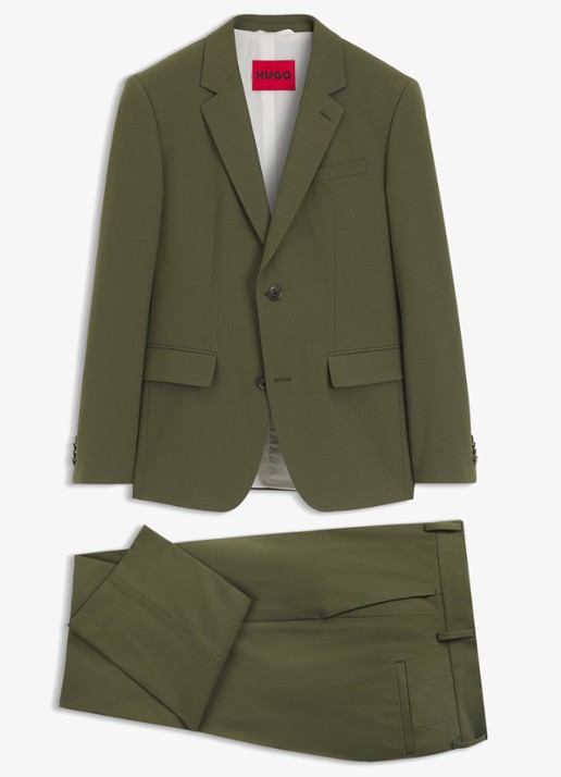 HUGO Slim fit 2-delig pak in wolblend