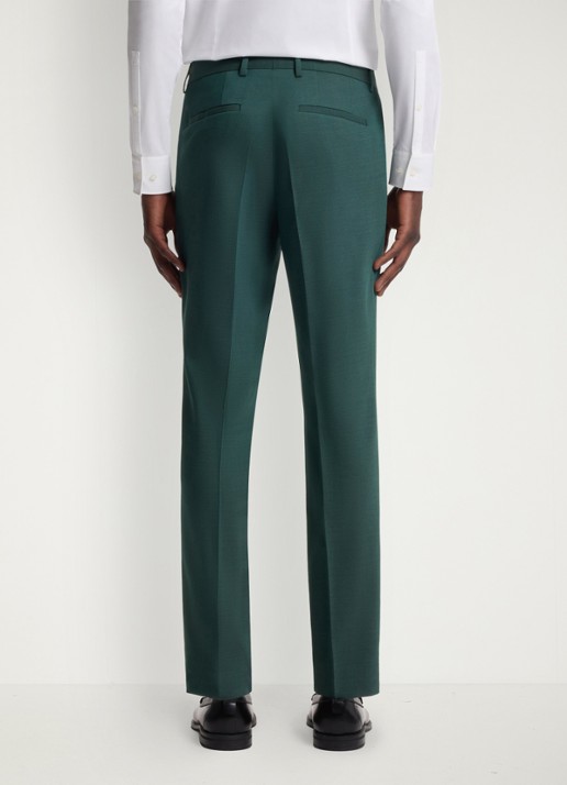 HUGO Slim fit 2-delig pak in wolblend - detail 8 donkergroen