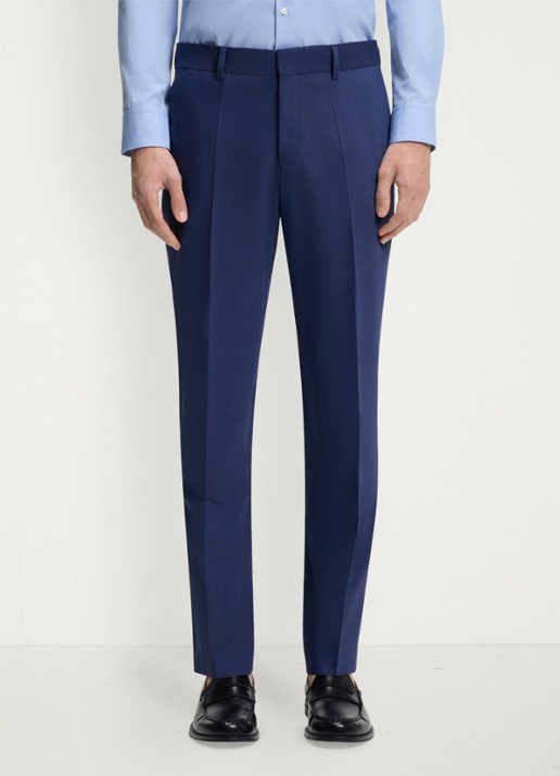 HUGO Slim fit 2-delig pak in wolblend - detail 4 donkerblauw