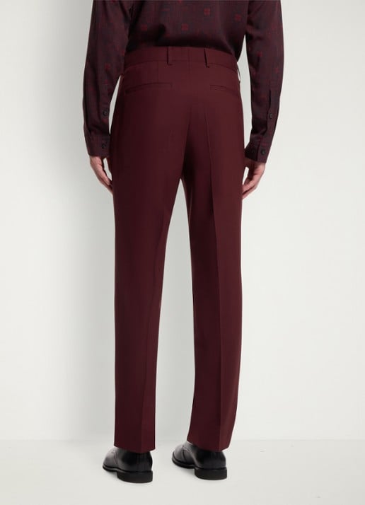 HUGO Slim fit 2-delig pak in wolblend - detail 5 dark red-603 / rood