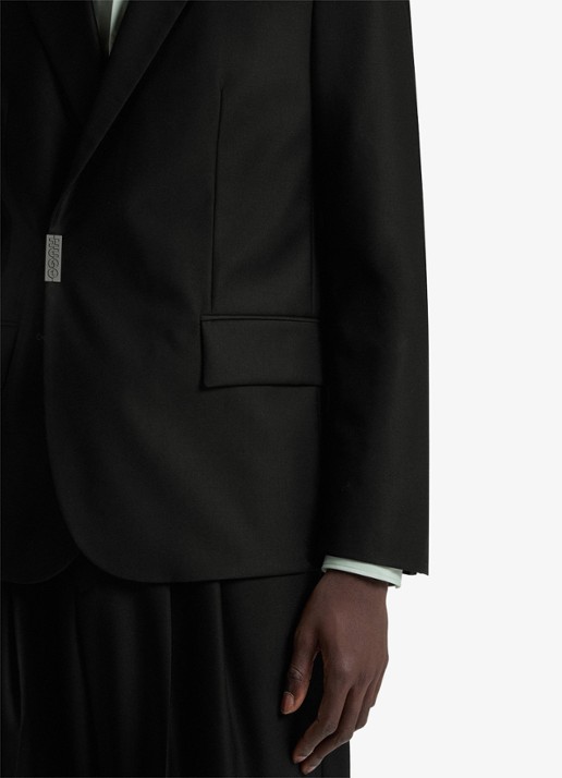 HUGO Slim fit colbert met steekzakken - detail 6 zwart