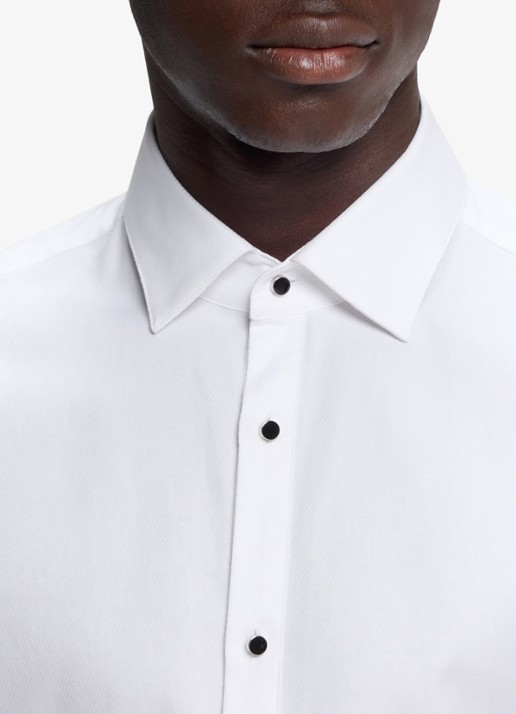HUGO Slim fit overhemd van katoen - detail 4 wit