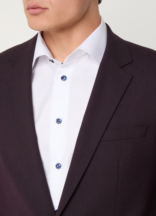 HUGO Slim-fit pak van een wolmix met hoogwaardige stretch - detail 7 aubergine