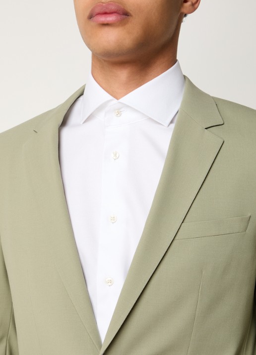 HUGO Slim-fit pak van een wolmix met hoogwaardige stretch - detail 6 mosgroen