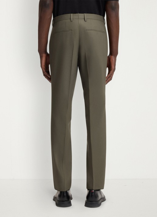 HUGO Slim-fit pak van een wolmix met hoogwaardige stretch - detail 6 donkergroen