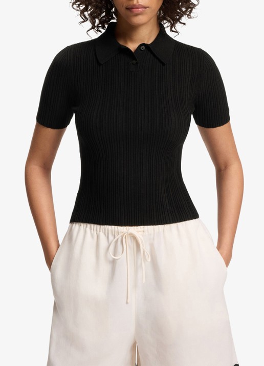 HUGO Slim fit polo met structuur
