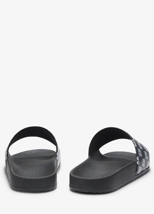 HUGO Slipper met logo - detail zwart