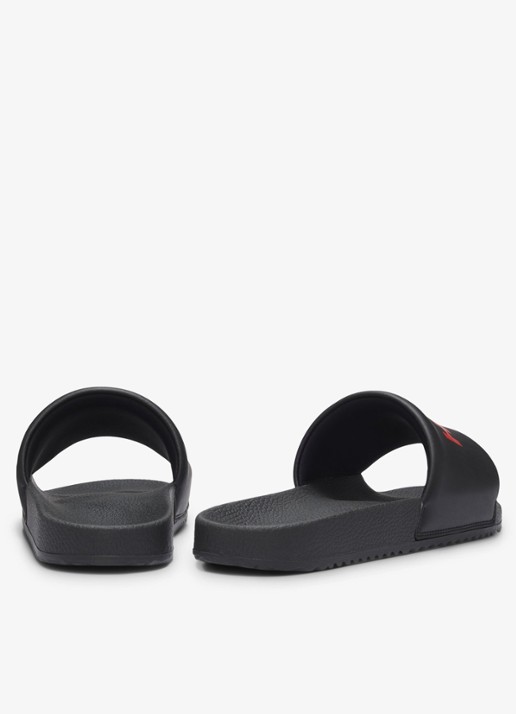 HUGO Slipper met logo - achterkant zwart