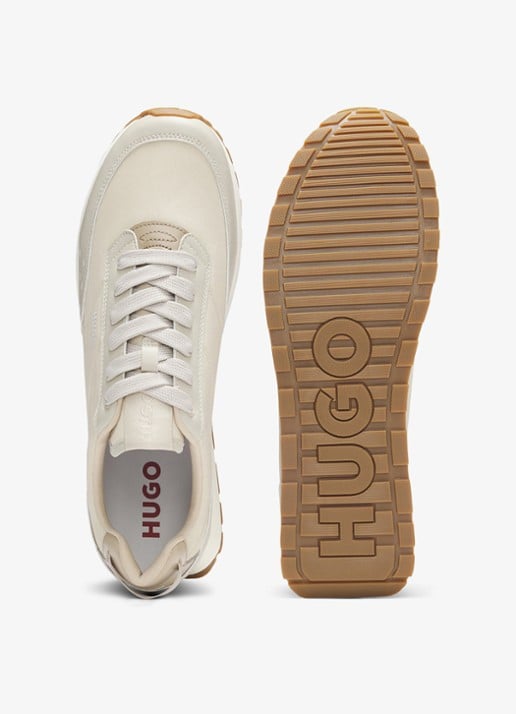 HUGO Sneaker met logo  - detail 2 beige