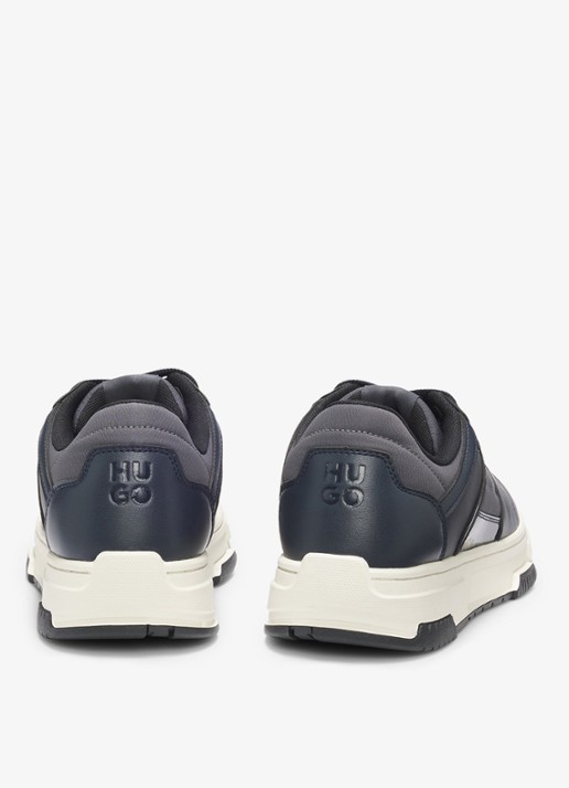 HUGO Sneaker met logo  - detail 4 donkerblauw