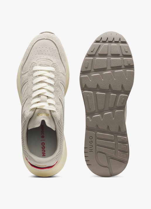 HUGO Sneaker met logo - detail 3 beige