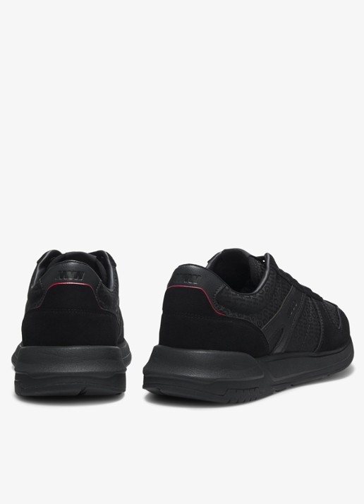 HUGO Sneaker met logo - achterkant 5 zwart
