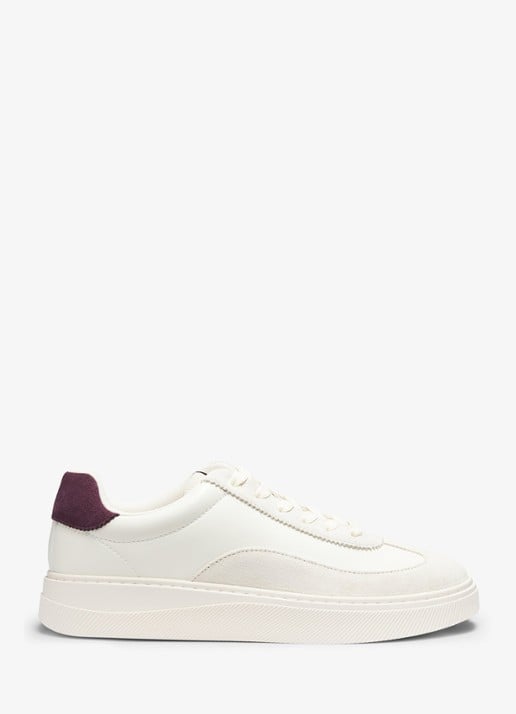 HUGO Sneaker met suède details