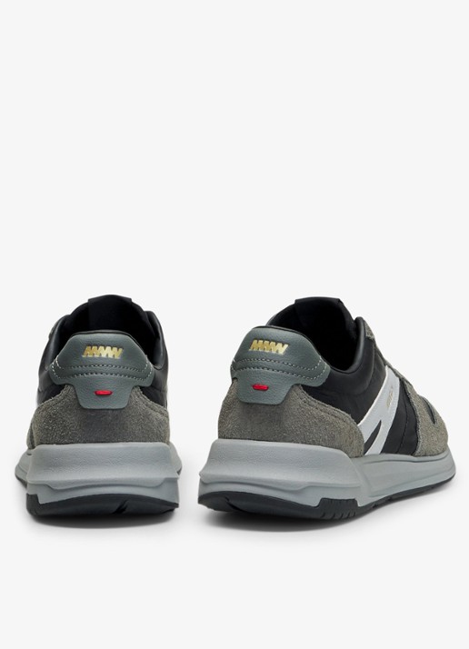 HUGO Sneaker met suède details - detail 4 open grey-061 / grijs