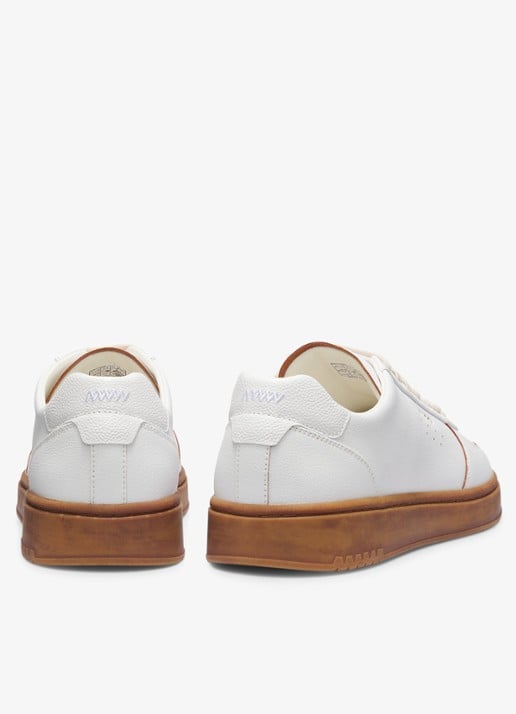 HUGO Sneaker van leer met logo - achterkant 4 open white-123 / wit